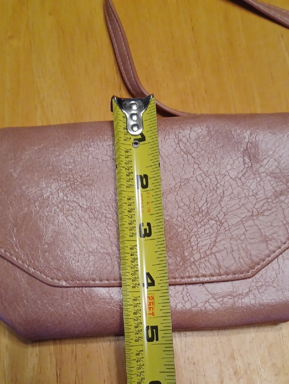 Anthropologie Women's Crossbody Wallet Bag in Mauve Brown Vegan - Picture 13 of 14